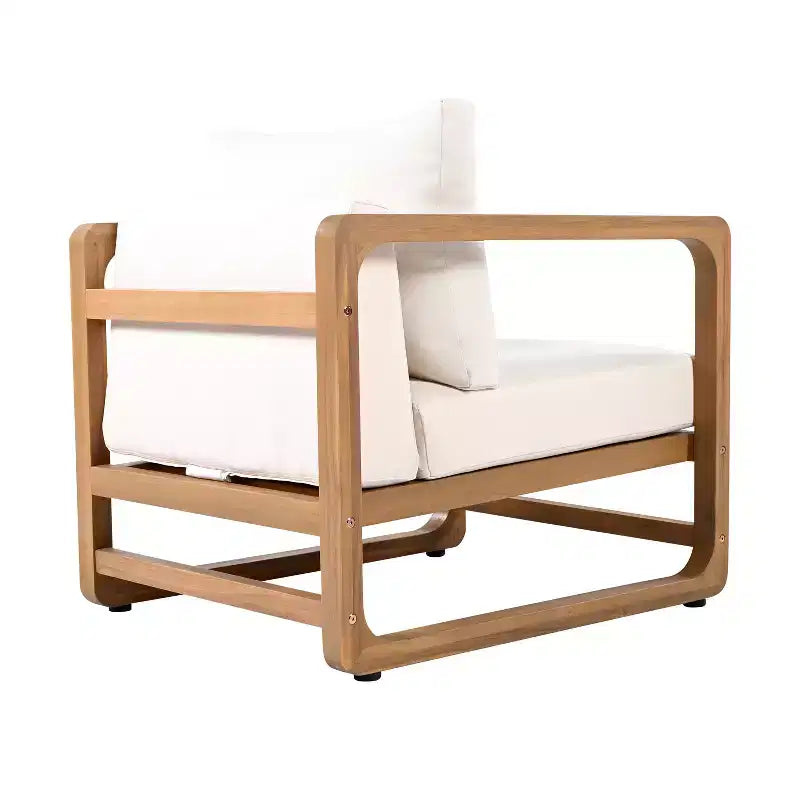 Christopher Knight Home Wisp Modern Outdoor Acacia Wood Oversized Club Chair with Cushions