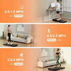 Costway 2.5HP Under Desk Treadmill with Remote Control LED Display 12 Preset Programs