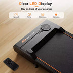 Costway 2.5HP Under Desk Treadmill with Remote Control LED Display 12 Preset Programs
