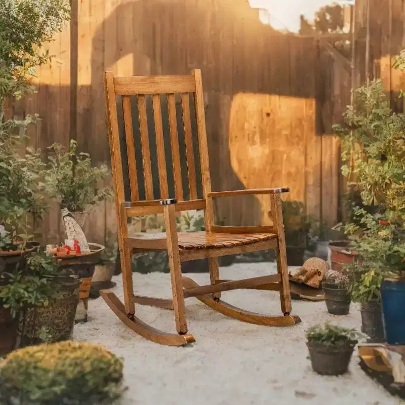 Karl Home | Solid Wood Outdoor Rocking Chair