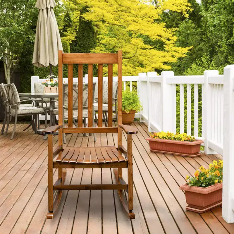Karl Home | Solid Wood Outdoor Rocking Chair