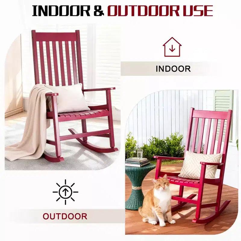 Karl Home | Solid Wood Outdoor Rocking Chair