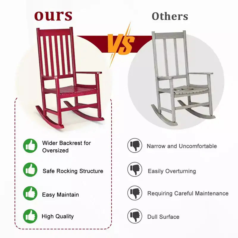 Karl Home | Solid Wood Outdoor Rocking Chair