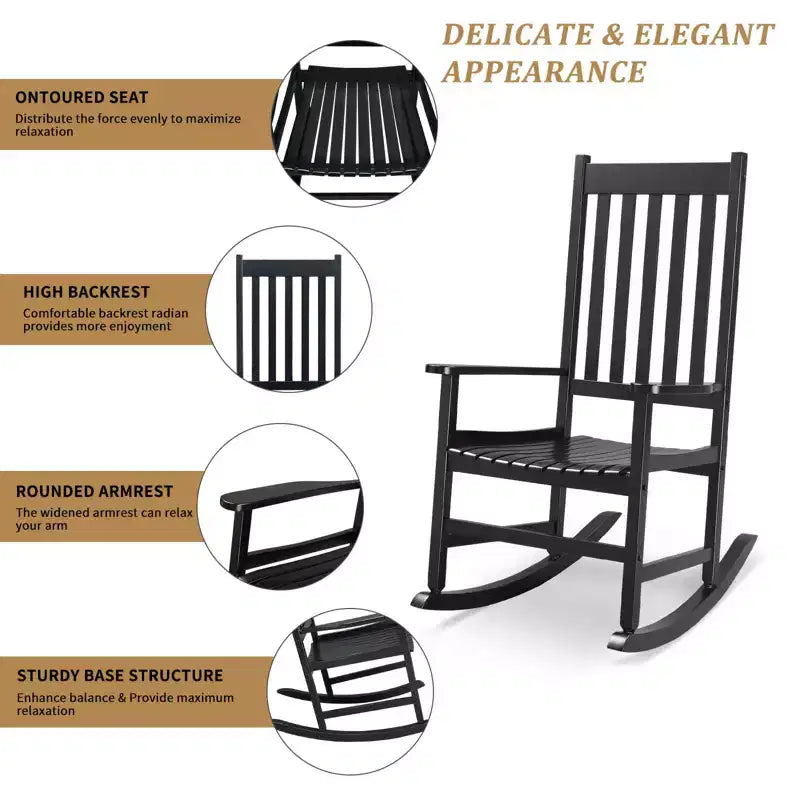 Karl Home | Solid Wood Outdoor Rocking Chair