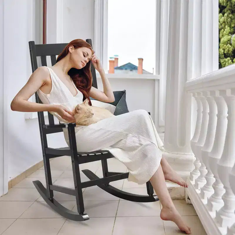 Karl Home | Solid Wood Outdoor Rocking Chair