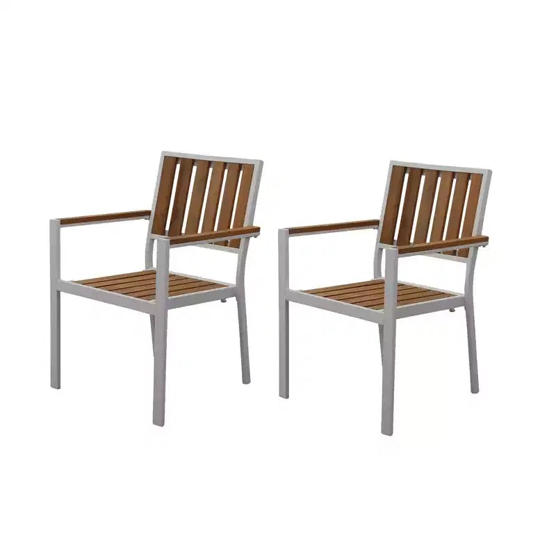 Courtyard Casual Catalina 2 Pack Dining Arm Chairs