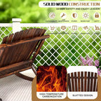 Karl Home | 47 in. Solid Wood High Back Outdoor Rocking Bench