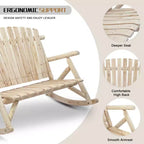 Karl Home | 47 in. Solid Wood High Back Outdoor Rocking Bench