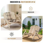 Karl Home | 47 in. Solid Wood High Back Outdoor Rocking Bench