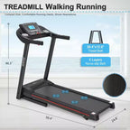 Foldable Home Treadmill with Manual Incline, 5 Display and 250 LB Capacity
