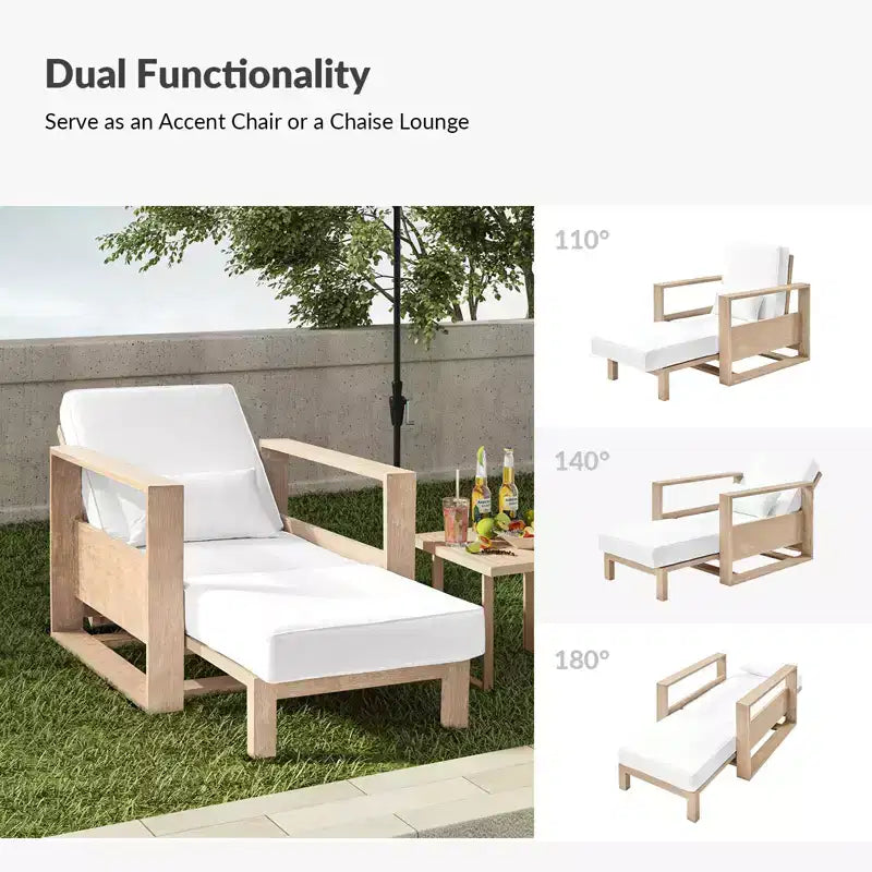Amilcare Chaise Lounge with Adjustable Backrest|HULALA HOME