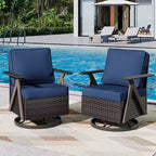 UPTIOT Polyethylene (PE) Wicker Outdoor Patio Sofa with Cushions