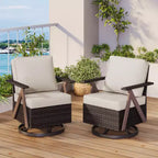 UPTIOT Polyethylene (PE) Wicker Outdoor Patio Sofa with Cushions