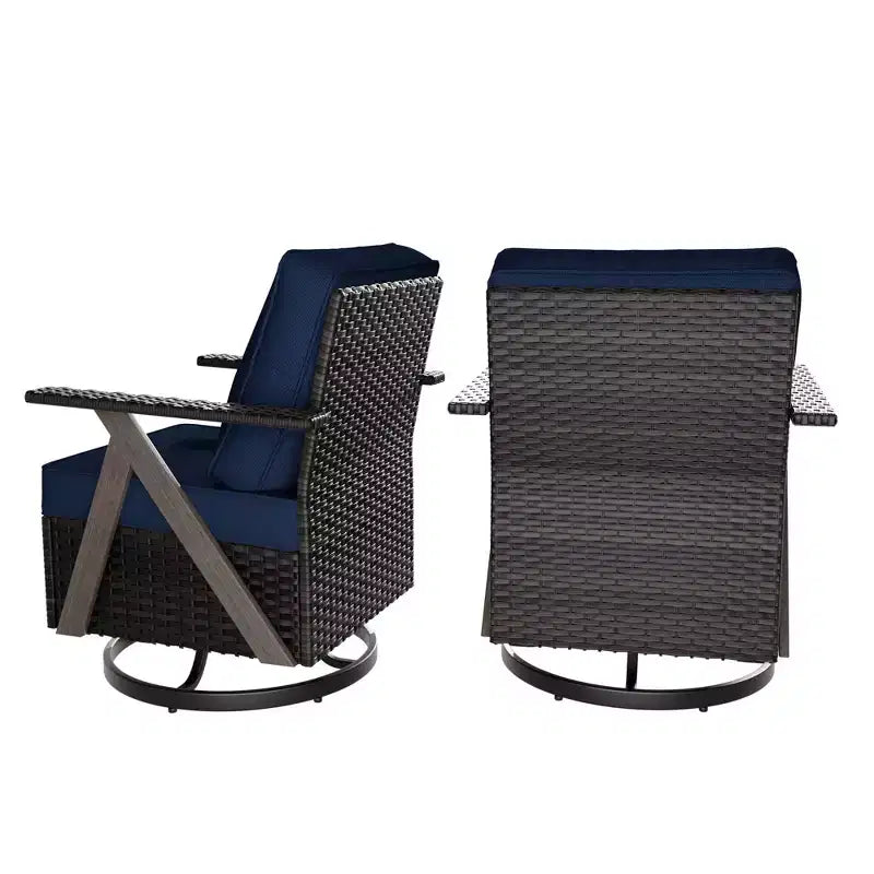 UPTIOT Polyethylene (PE) Wicker Outdoor Patio Sofa with Cushions