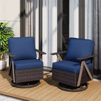 UPTIOT Polyethylene (PE) Wicker Outdoor Patio Sofa with Cushions
