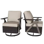 UPTIOT Polyethylene (PE) Wicker Outdoor Patio Sofa with Cushions