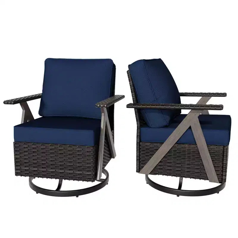 UPTIOT Polyethylene (PE) Wicker Outdoor Patio Sofa with Cushions