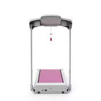 NAYSAYE Foldable Treadmill 2.5HP Home Running and Walking Machine with Spacious Belt for Exercise, White and Pink, 47.64*24.8*45.67
