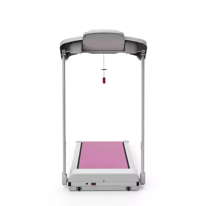NAYSAYE Foldable Treadmill 2.5HP Home Running and Walking Machine with Spacious Belt for Exercise, White and Pink, 47.64*24.8*45.67