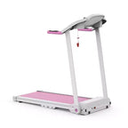 NAYSAYE Foldable Treadmill 2.5HP Home Running and Walking Machine with Spacious Belt for Exercise, White and Pink, 47.64*24.8*45.67