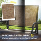 2 Pieces Outdoor Glider Chair, Steel Swing Chai with Curved Armrests for Porch, Garden, Poolside, Balcony