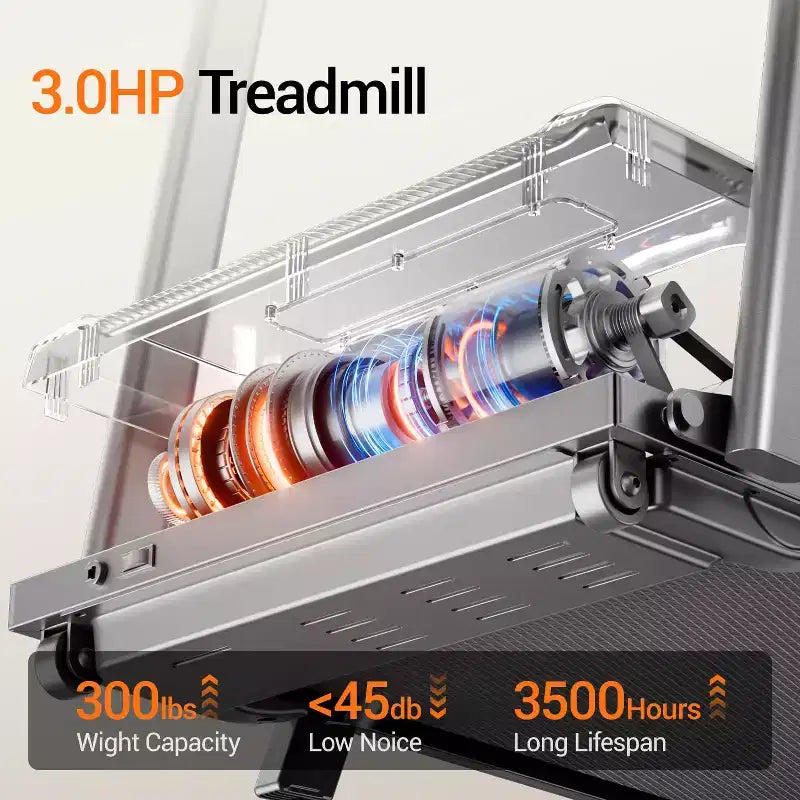 15% Incline Treadmill with Handles, 3-in-1 Portable Treadmills for Home and Office, Foldable Treadmills with 300 Lbs Weight Capacity (15)