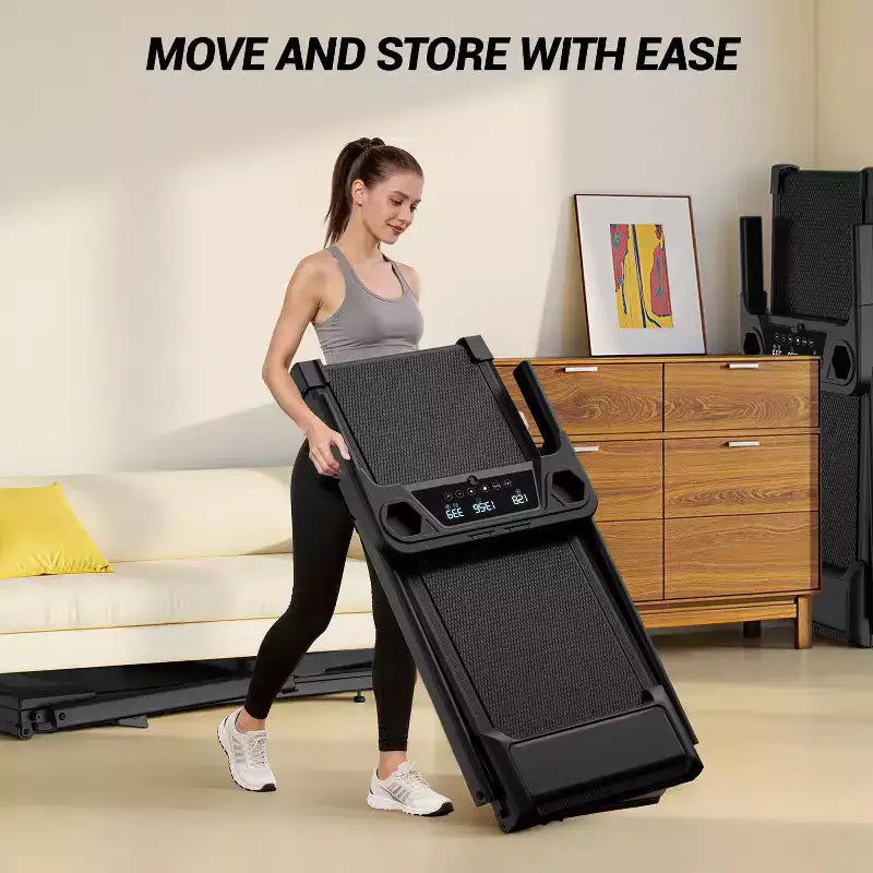 Treadmills for Home with 16% Incline & Handle Bar, 3.0HP Quiet Foldable Treadmill with Led Screen Up to Large Capacity