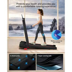 Treadmills for Home with 16% Incline & Handle Bar, 3.0HP Quiet Foldable Treadmill with Led Screen Up to Large Capacity