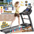 Folding Treadmill for Home, 5HP Motor, 20% Auto Incline, 12MPH, 71 Programs, Bluetooth APP, Shock-Absorbing Deck, 300LB Capacity, Knee Strap Gift