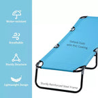 Folding Chaise Lounge Pool Chairs, Outdoor Sun Tanning Chairs with 5-Level Reclining Back, Steel Frame for Beach, Patio