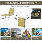 Folding Chaise Lounge Pool Chairs, Outdoor Sun Tanning Chairs with 5-Level Reclining Back, Steel Frame for Beach, Patio
