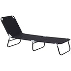 Folding Chaise Lounge Pool Chairs, Outdoor Sun Tanning Chairs with 5-Level Reclining Back, Steel Frame for Beach, Patio