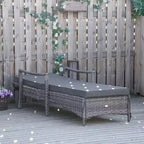 Wicker Chaise Lounge, 4 Position Adjustable Backrest and Cushions Outdoor Lounge Chair PE Rattan Sun Lounger for Poolside, Balcony or Garden