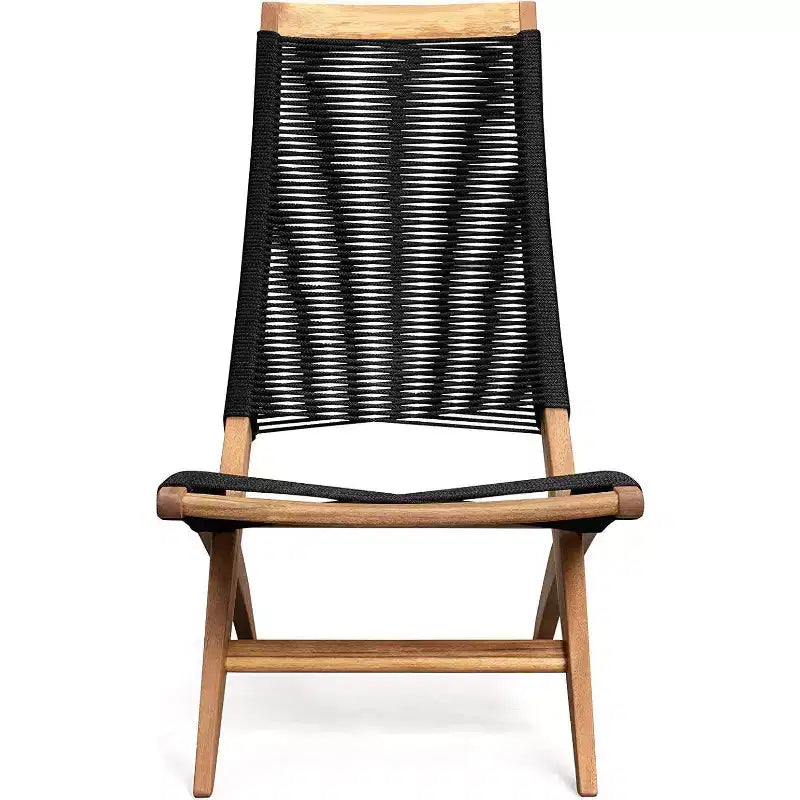 63364 Lisa Modern Lounge Chair  Natural Wood Finish, Mid-Century Modern Wooden Chair for Living Room, Patio, Lawn, Poolside, Indoor & Outdoor