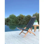 63364 Lisa Modern Lounge Chair  Natural Wood Finish, Mid-Century Modern Wooden Chair for Living Room, Patio, Lawn, Poolside, Indoor & Outdoor