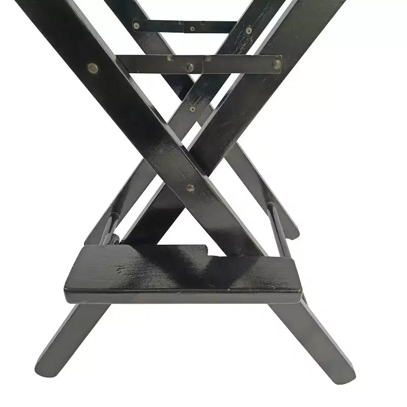 Casual Home Director's Chair, Black Frame/Black Canvas,Suitable for adults, foldable style, 2pcs/set populus