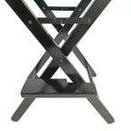 Casual Home Director's Chair, Black Frame/Black Canvas,Suitable for adults, foldable style, 2pcs/set populus