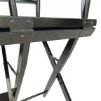 Casual Home Director's Chair, Black Frame/Black Canvas,Suitable for adults, foldable style, 2pcs/set populus