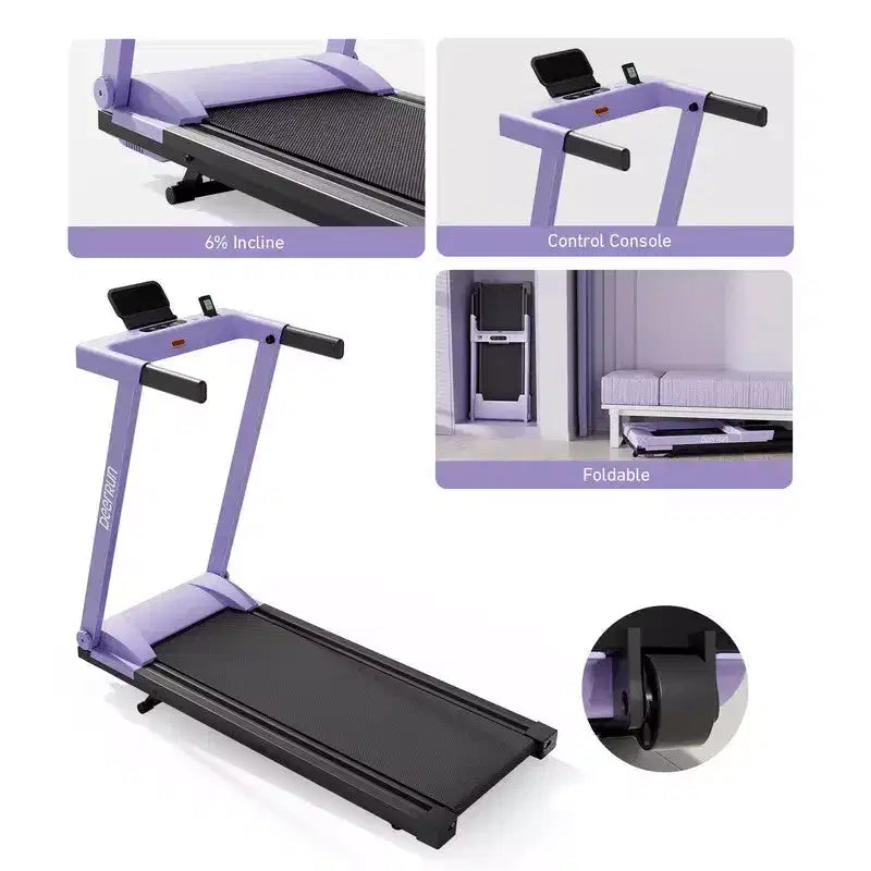 DeerRun All-New 2026 A1 Pro Move Smart Foldable Treadmill with 6% Incline 350lbs, 10mph