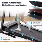 300LBS Capacity Folding Treadmill w/ Incline for Home, 3.75HP Portable Treadmill, 71 Program, Shock Absorption Belt,Walking Running Exercise Machine
