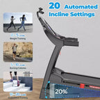 Treadmill Clearance,Treadmill on Sale,4.5HP Foldable Treadmill with 20 Levels Auto Incline, Portable Treadmill for Home Use,71 Programs