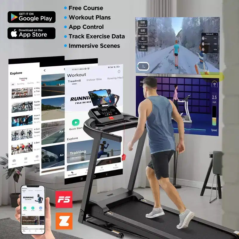 Treadmill on Sale,Treadmills Clearance, 7.5MPH, 300 lbs Capacity, Electric Treadmill Running Machine, Folding Electric Motorized Treadmill for Home
