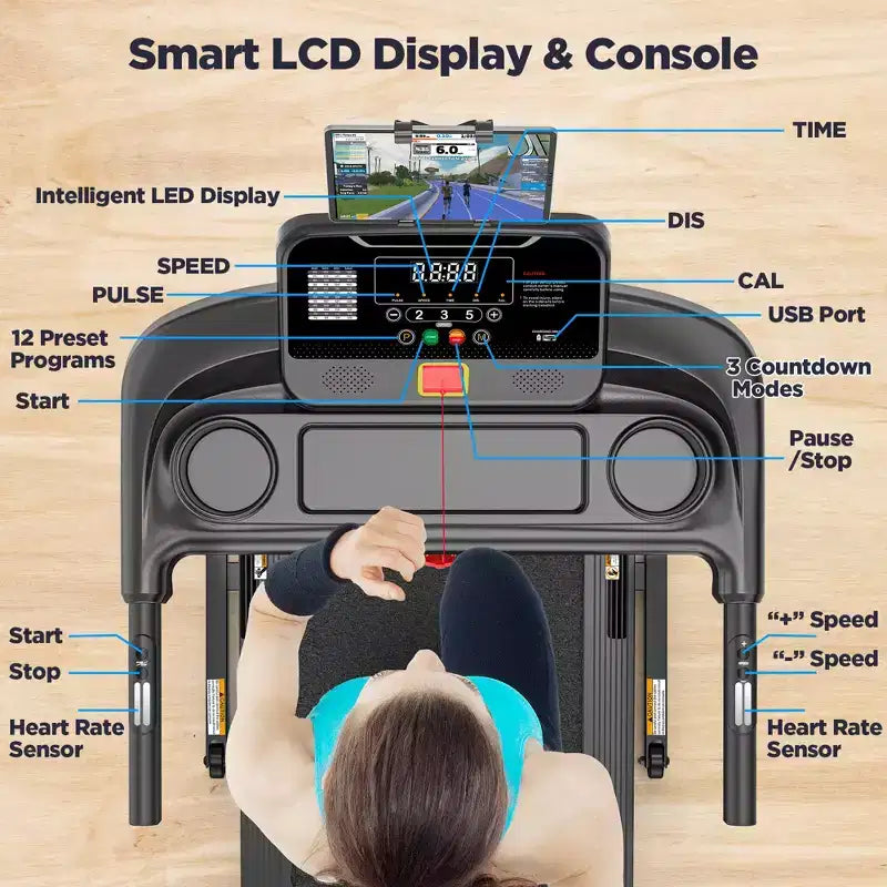 Treadmill on Sale,Treadmills Clearance, 7.5MPH, 300 lbs Capacity, Electric Treadmill Running Machine, Folding Electric Motorized Treadmill for Home