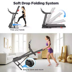 Treadmill on Sale,Treadmills Clearance, 7.5MPH, 300 lbs Capacity, Electric Treadmill Running Machine, Folding Electric Motorized Treadmill for Home