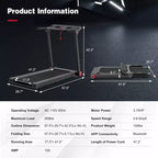 Gymax Folding Treadmill Electric Walking Running Machine with 3.75HP Powerful Motor Electric Under Desk Treadmill with Bluetooth Speaker LCD Monitor