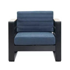 TUYOHW 15 Chic Patio Accent Chair Set of 1,Luxury Outdoor Conversation Aluminum Sofa Chair for Porch,Garden & Backyard,Upholstered Club Chair
