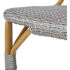 TUYOHW Outdoor French Bistro Chairs,Set of 2,18 Outdoor Accent Chairs with Aluminum Frame & Wood Finish,PE Rattan Patio Seating