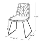 TUYOHW 17.5 Boho Style Patio Accent Chairs,Set of 2,Wicker Rattan Club Chairs with Cushion,Outdoor Dining Chairs,Modern Patio Furniture Seating,Gray