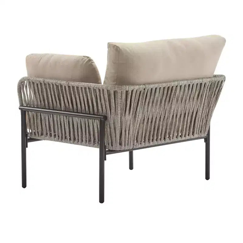 TUYOHW Modern Patio Accent Chairs,Set of 1/2,36W x 17H Wide Armchairs with 2 Extra Pillows,Outdoor Club Chairs for Porch,Garden & Backyard