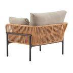 TUYOHW Modern Patio Accent Chairs,Set of 1/2,36W x 17H Wide Armchairs with 2 Extra Pillows,Outdoor Club Chairs for Porch,Garden & Backyard